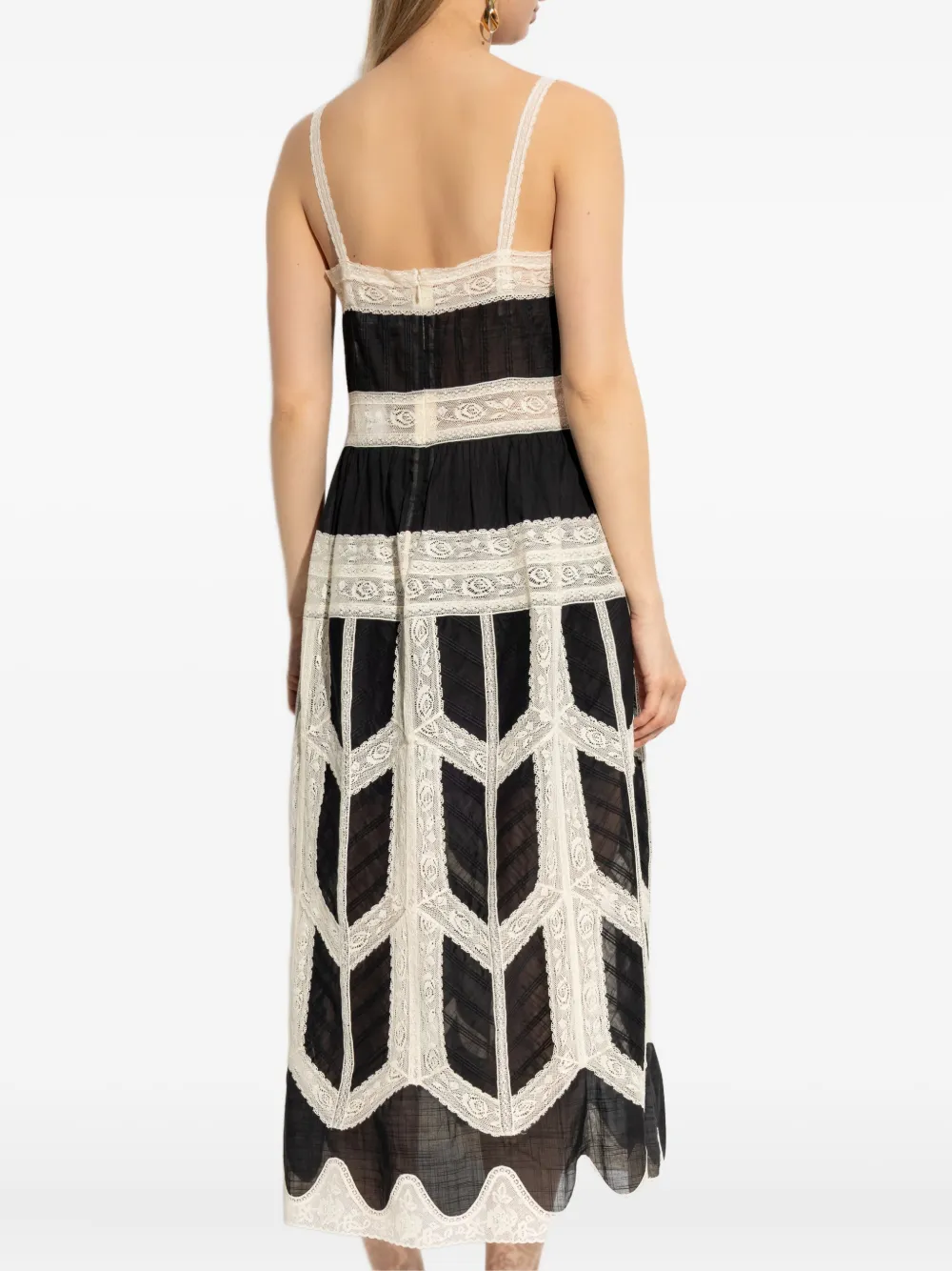 Zimmermann Lace-insert Dress In Black