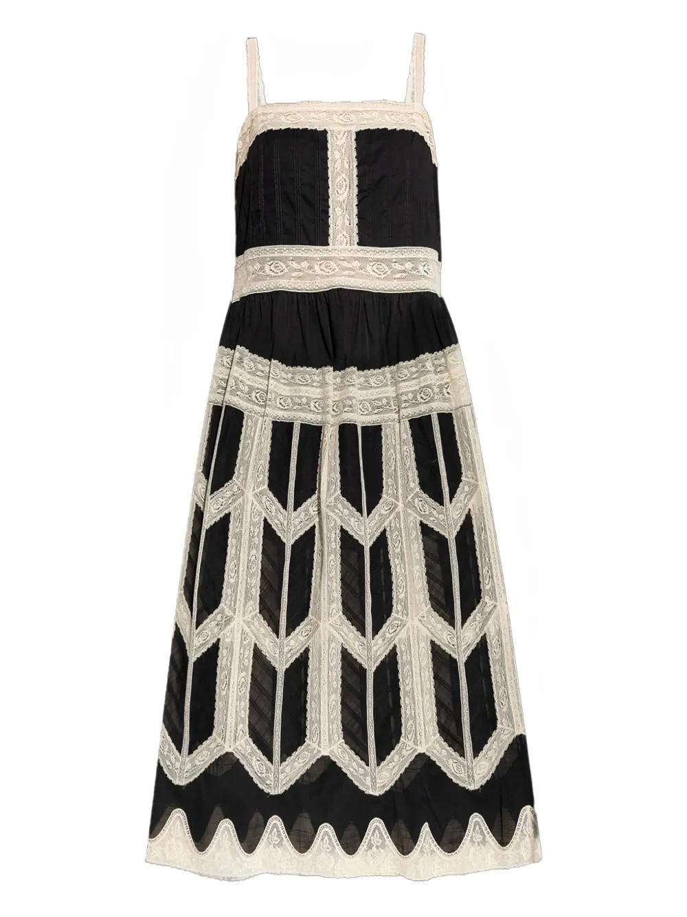 Zimmermann Lace-insert Dress In Black