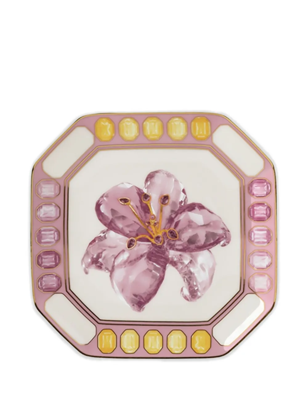 Swarovski floral-print plate | Purple | Image 1