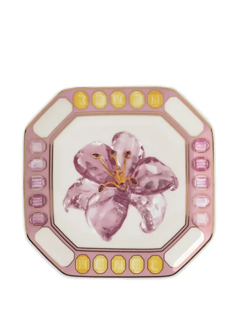 Swarovski floral-print plate