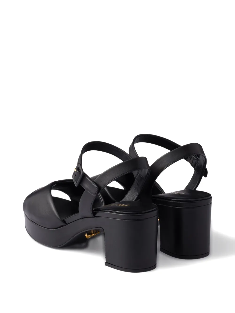 Prada 65mm buckle-strap platform sandals Black
