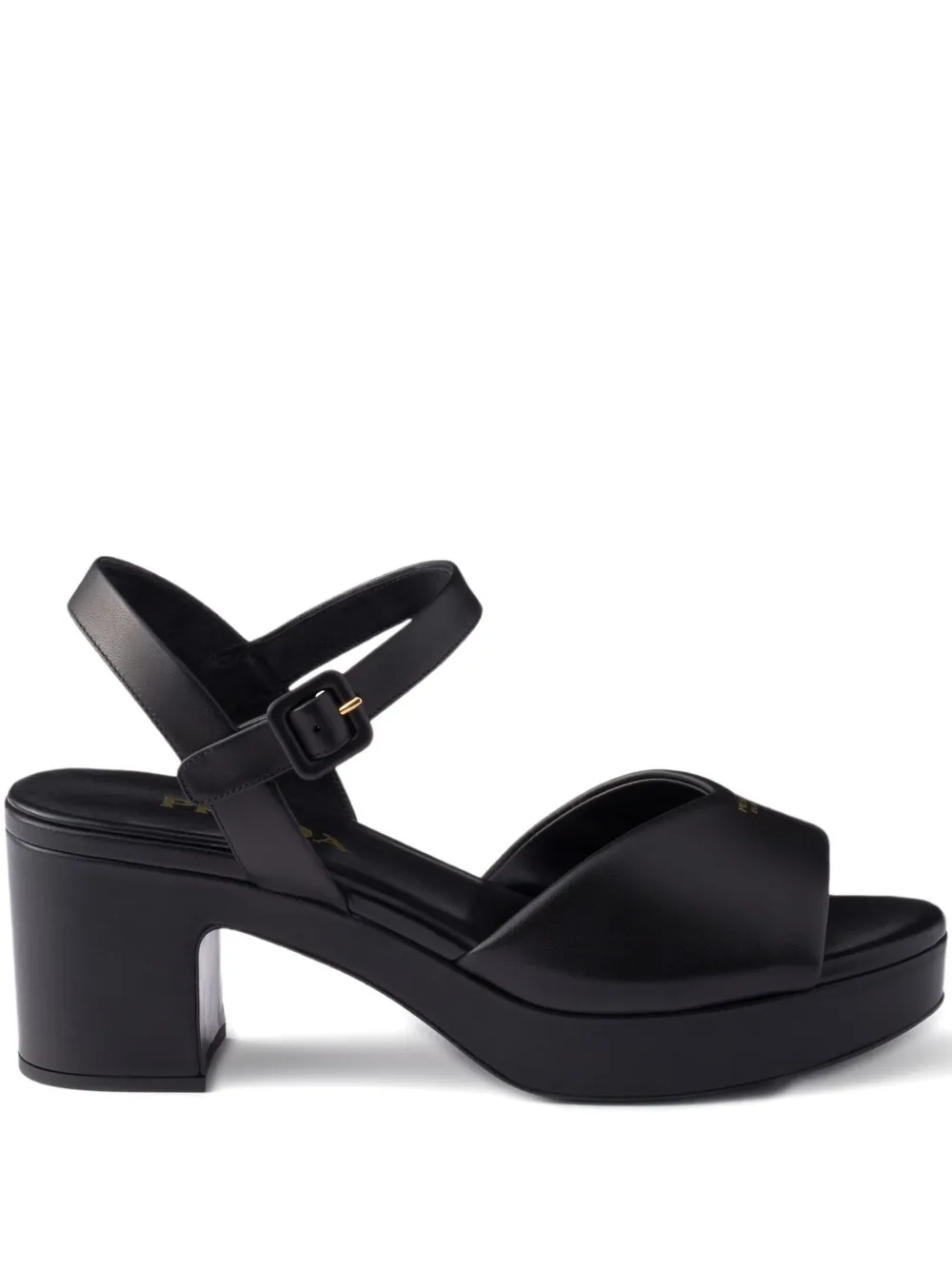Prada 65mm buckle-strap platform sandals Black