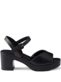 Prada 65mm buckle-strap platform sandals - Black