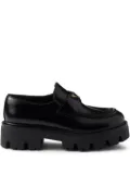 Prada triangle-logo platform loafers - Black