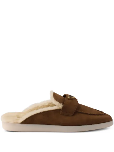 Prada slip-on shearling mules
