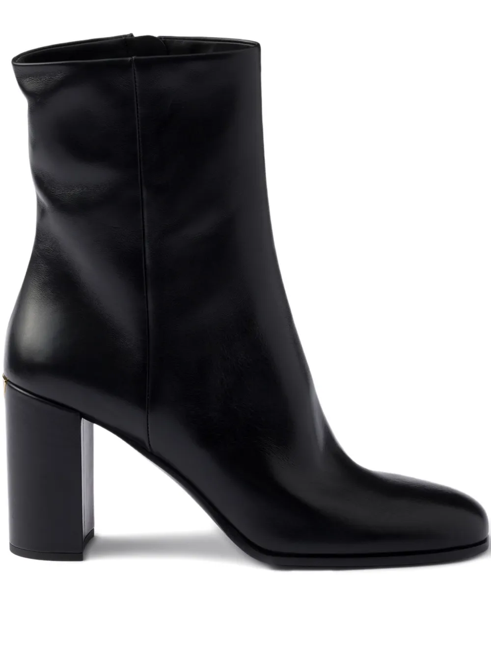 Prada 85 mm laarzen met blokhak en ritssluiting Zwart