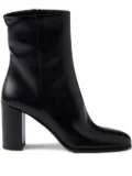 Prada 85mm zip-fastening block-heel boots - Black
