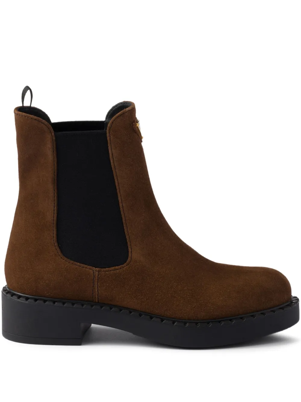 Prada logo-plaque chelsea boots | Brown | Image 1