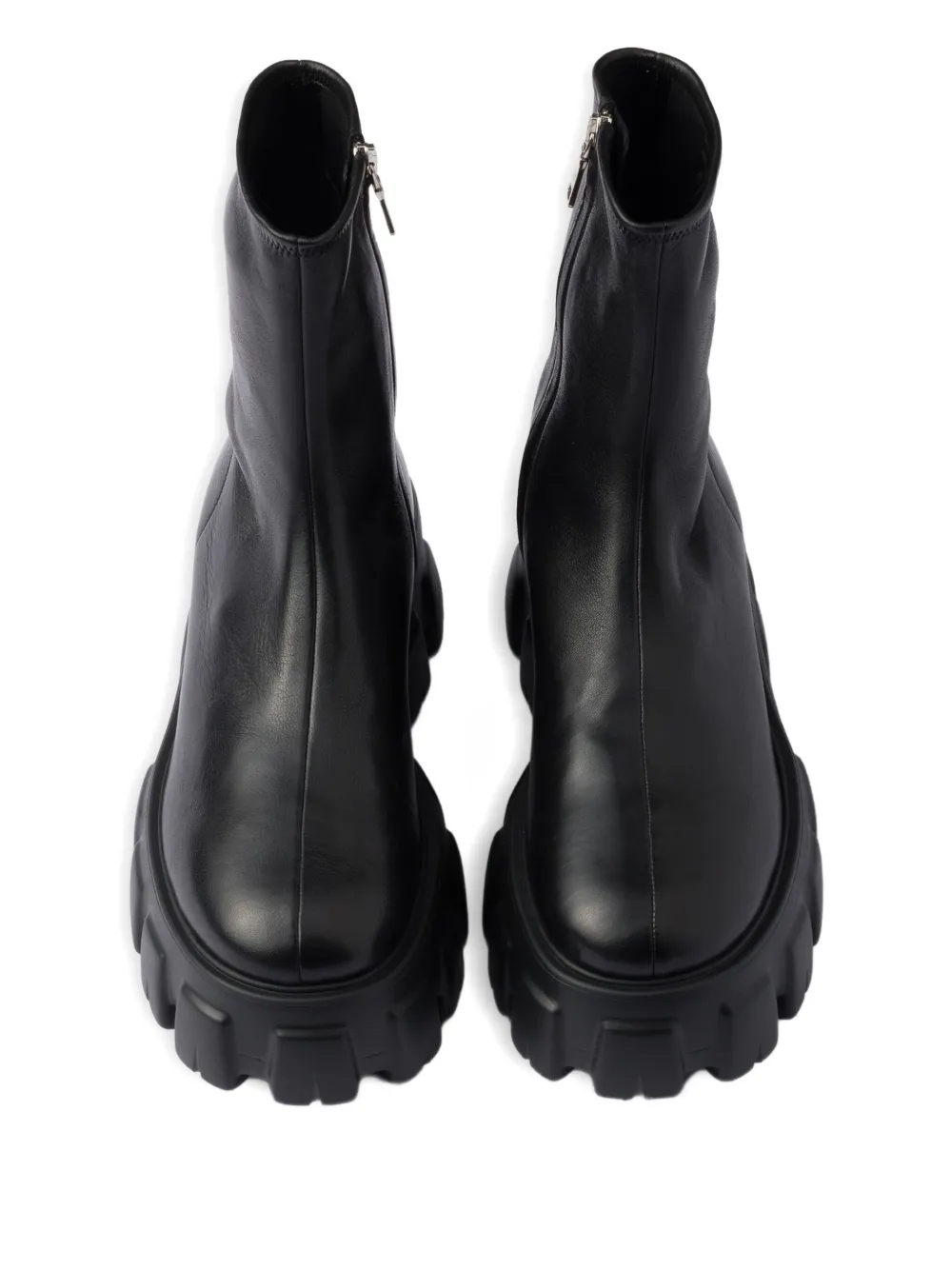 Prada 55mm Lug-sole Boots In Black