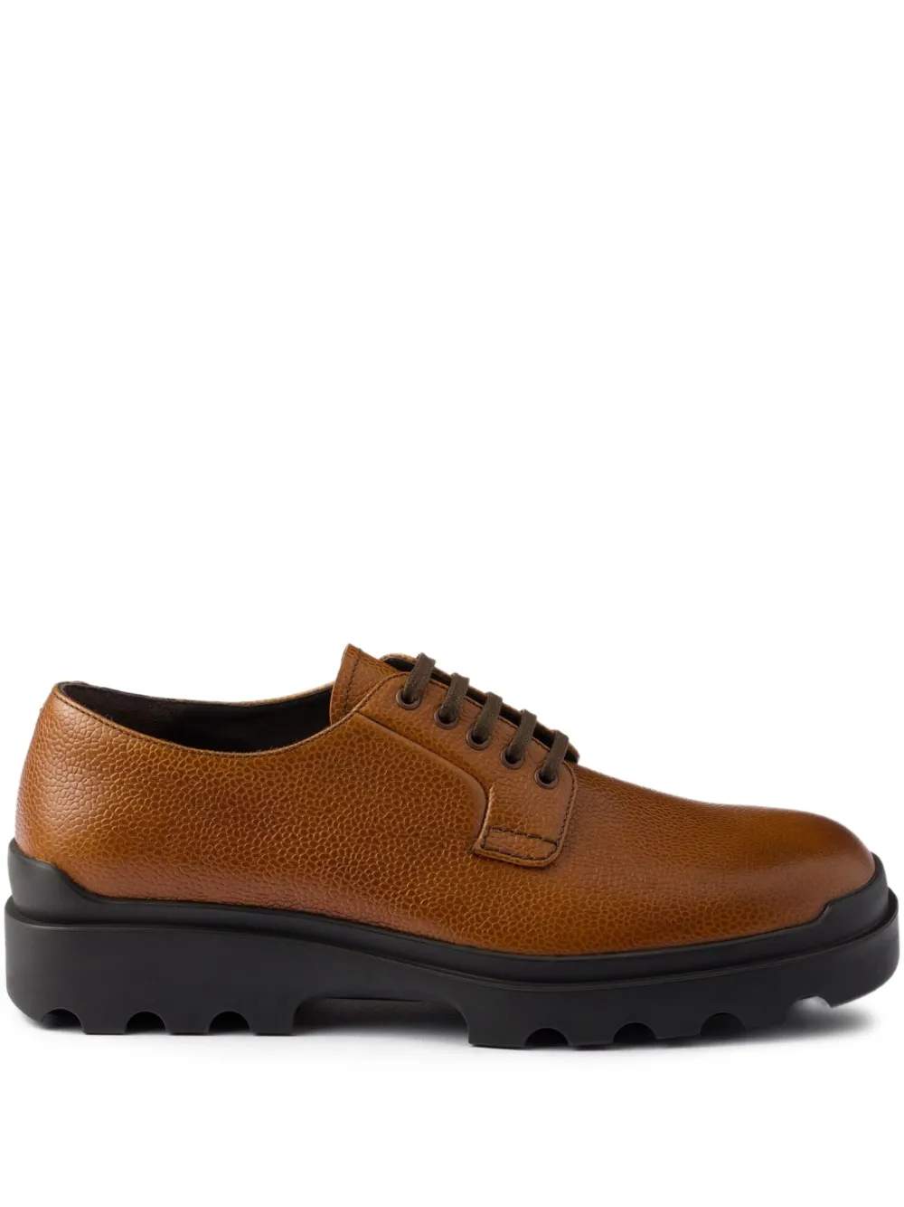 Prada Leren veterschoenen Bruin