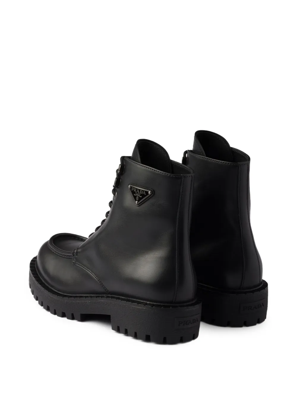 Prada lace-up lug-sole boots Black