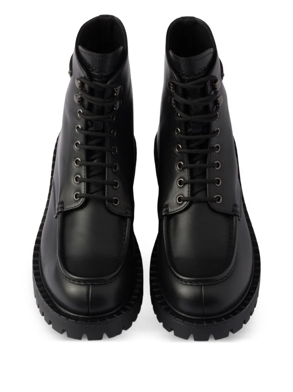 Prada lace-up lug-sole boots Black