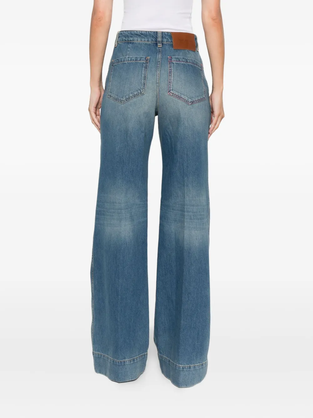 Victoria Beckham faded jeans Blauw
