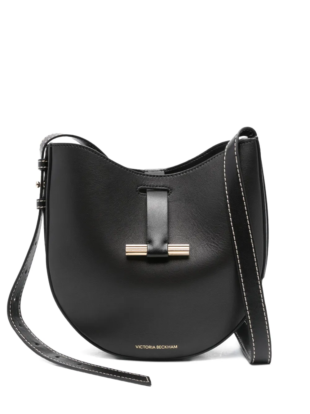 Victoria Beckham Halvemaanvormige tas met gesp Zwart