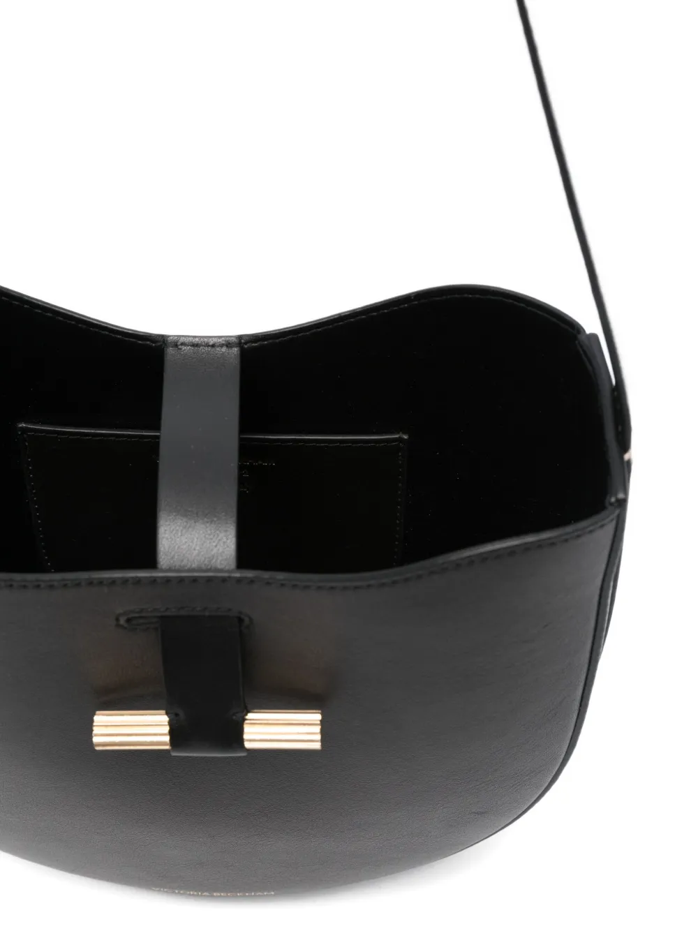 Victoria Beckham Halvemaanvormige tas met gesp Zwart