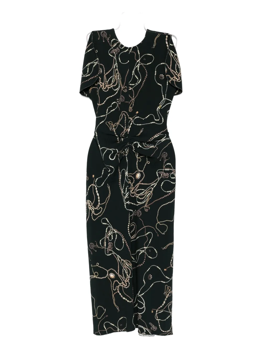 Victoria Beckham printed midi dress Groen