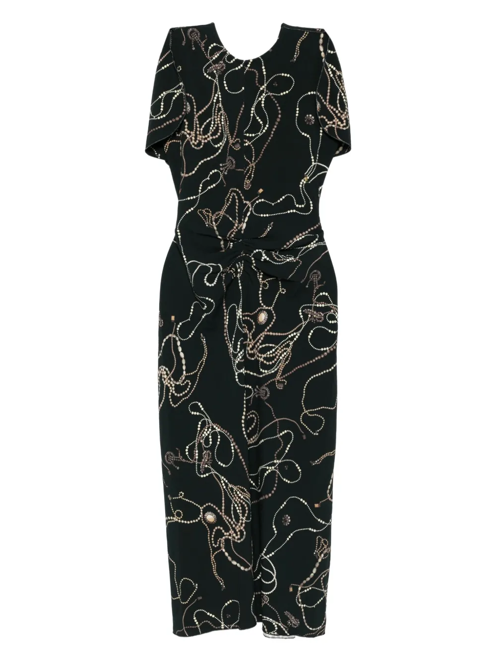 Victoria Beckham printed midi dress - グリーン Victoria Beckham printed midi dress - グリーン