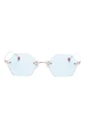 Megane and Me geometric-frame sunglasses - Gold