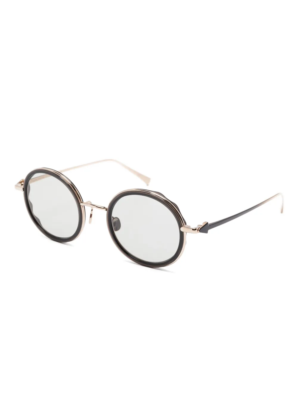 Megane and Me Zonnebril met rond montuur Zwart
