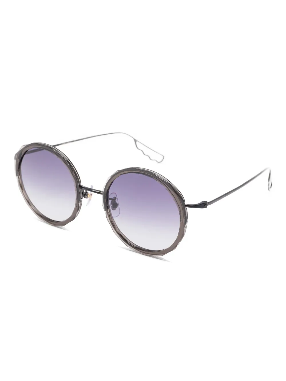 Megane and Me Zonnebril met rond montuur Zwart