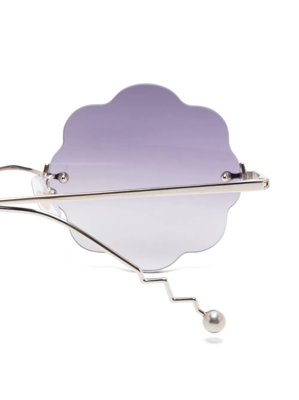 Megane and Me Zonnebril met randloos wolkenmontuur Zilver
