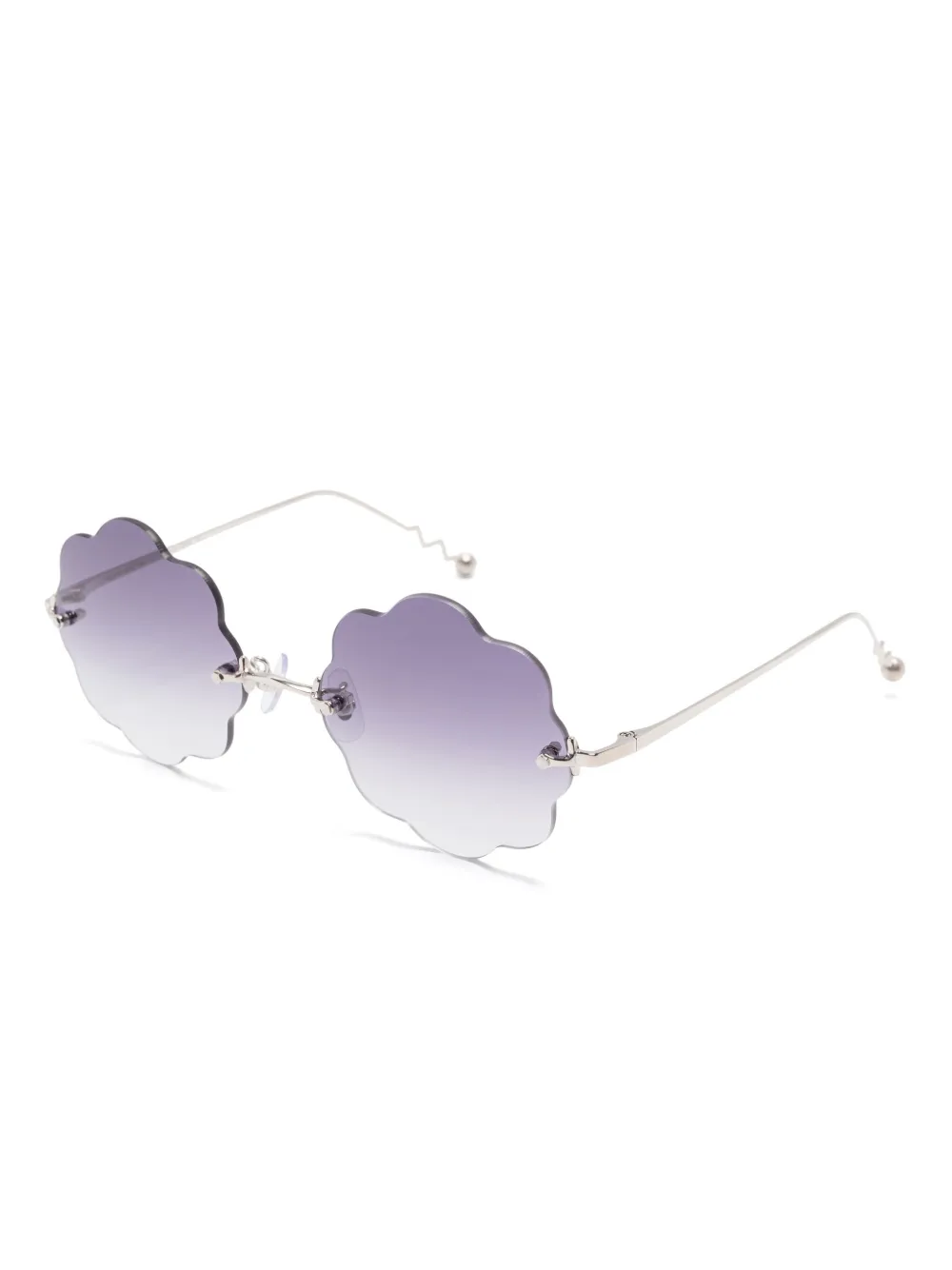 Megane and Me Zonnebril met randloos wolkenmontuur Zilver