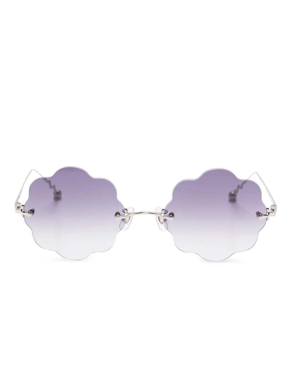 Megane and Me cloud-shaped rimless sunglasses - シルバートーン Megane and Me cloud-shaped rimless sunglasses - シルバートーン