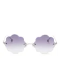 Megane and Me cloud-shaped rimless sunglasses - Silver