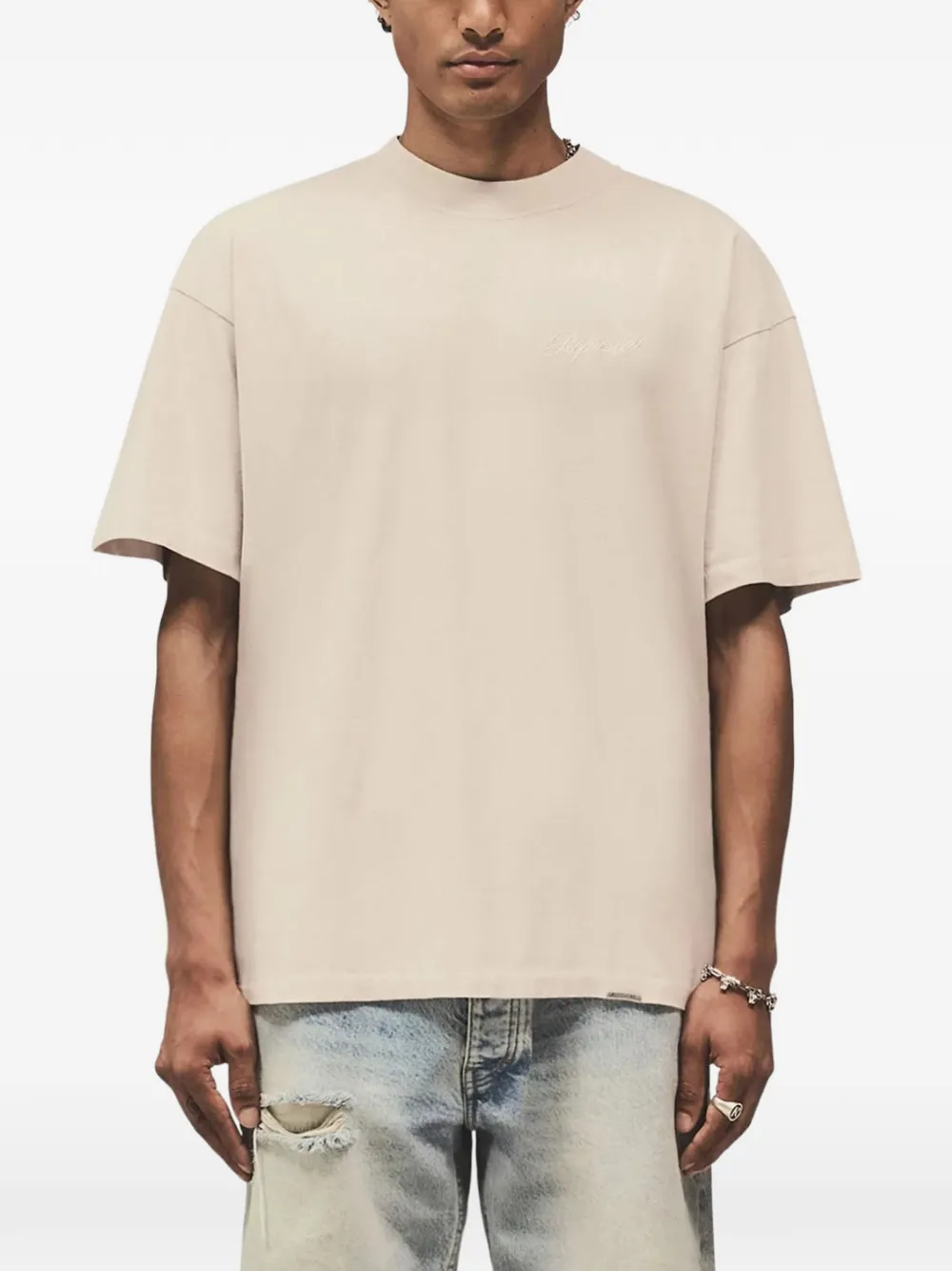 Represent Script Logo-embroidered T-shirt | T-Shirts | Image 2