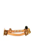 Louis Vuitton Pre-Owned 2002 Leather Flower Lexington Choker costume necklace - Brown