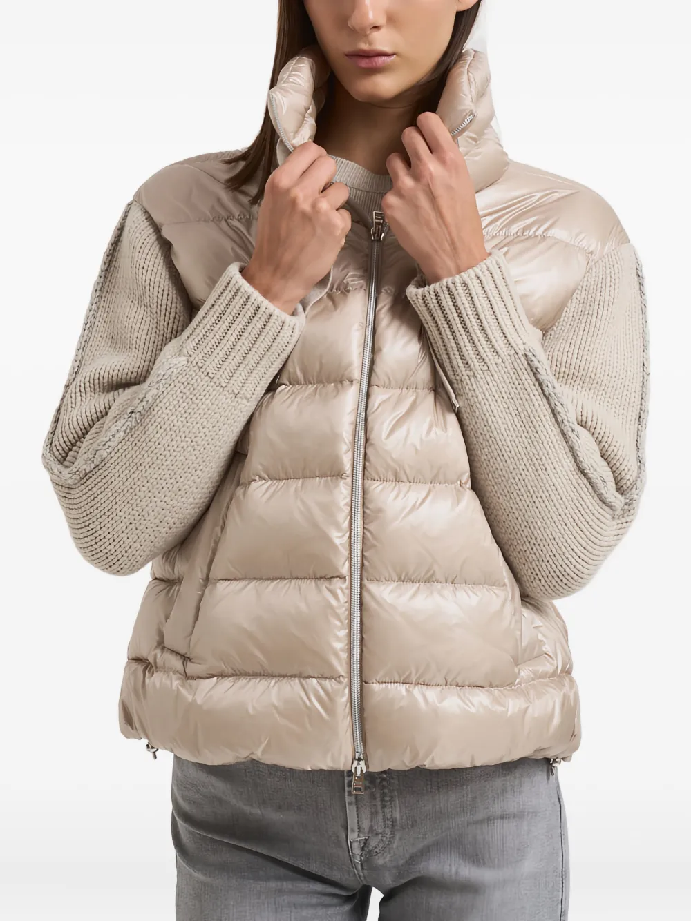 Herno quilted knitted-sleeve jacket | Down Jackets | Image 2
