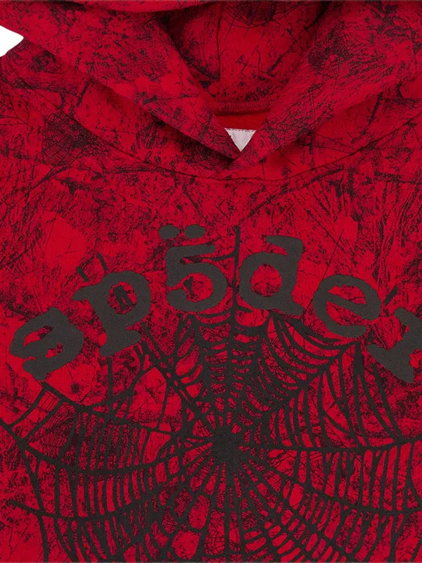 SP5DER Spiderweb パーカー | レッド | FARFETCH JP