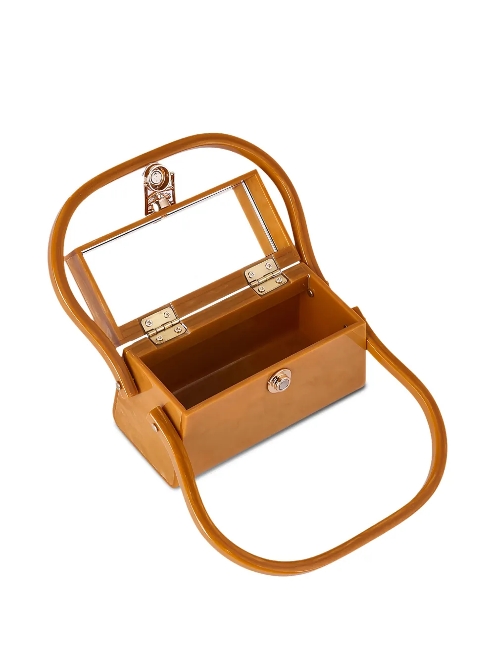 ESTILÉ Jane mini-tas verfraaid met kristallen en handvat Bruin