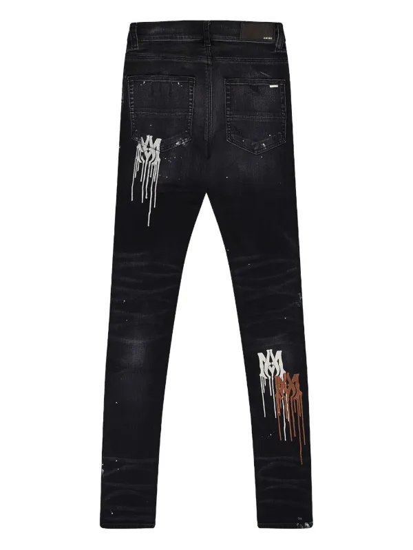 AMIRI paint-drip Jeans Black FARFETCH JO