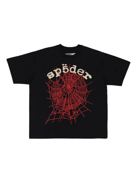 SP5DER spider web logo T-shirt