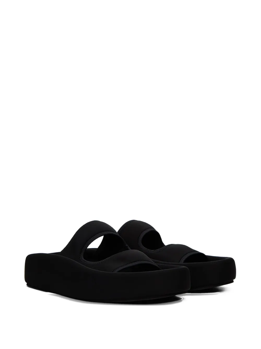 MM6 Maison Margiela platform double-strap sandals Black