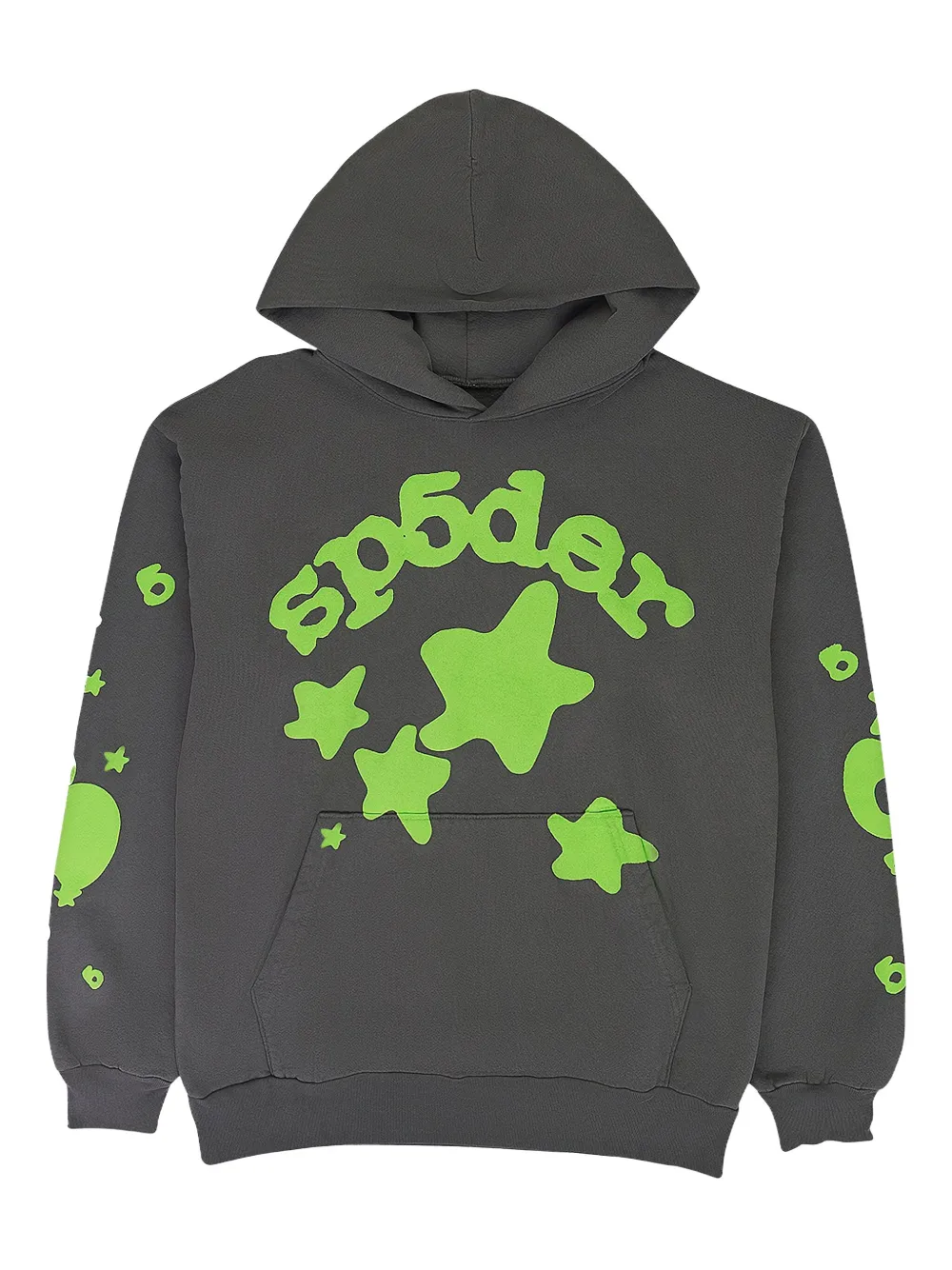 SP5DER star-print hooded sweatshirt | Grey | Image 1