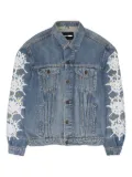 SP5DER web-print denim jacket - Blue