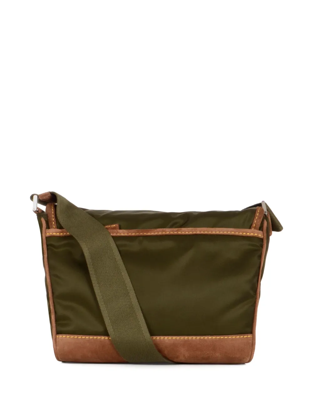 Prada Re-Nylon schoudertas met suède afwerking Groen