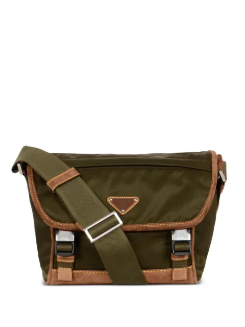 Prada Re-Nylon suede-trimmed shoulder bag