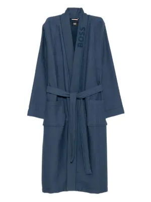 Paul Smith zebra-embroidered Robe | Black | FARFETCH