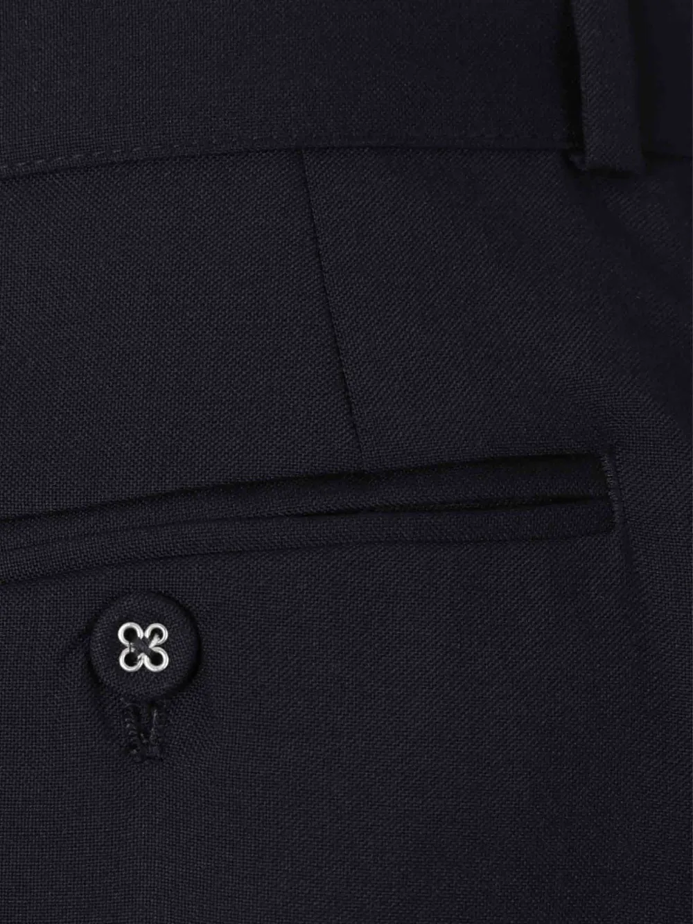 Officine Generale Plooibroek met ceintuur Blauw