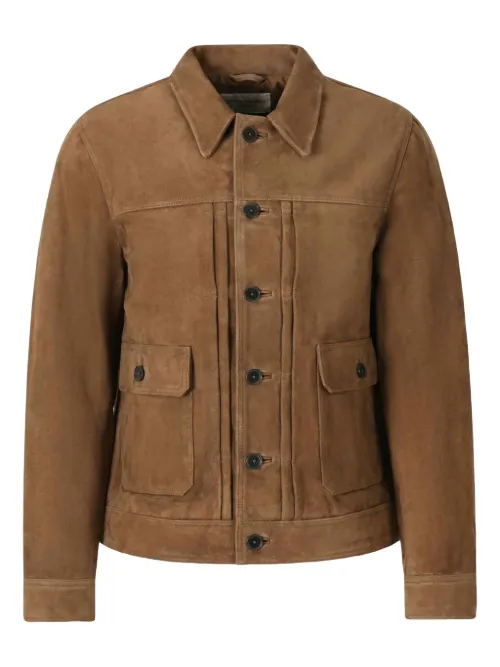 Veste en daim à boutonnière - Officine Generale - Modalova