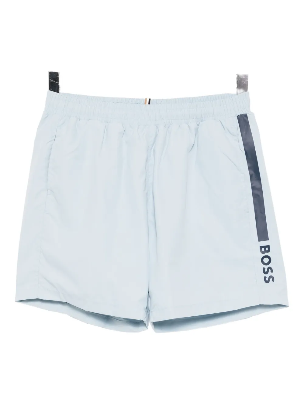 BOSS logo-printed swim shorts - Blu