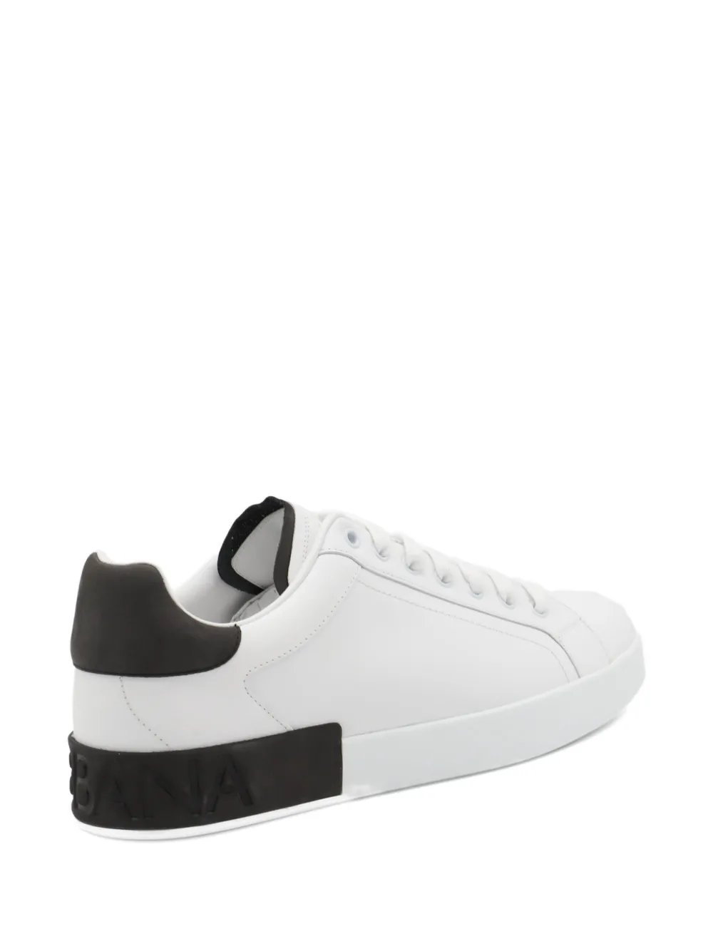 Dolce & Gabbana Leather Panelled Sneakers In White