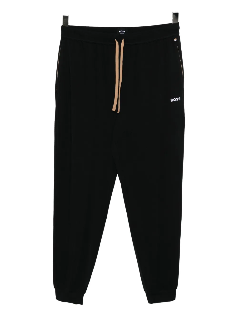 Hugo Boss Logo-embroidered Track Pants In Black