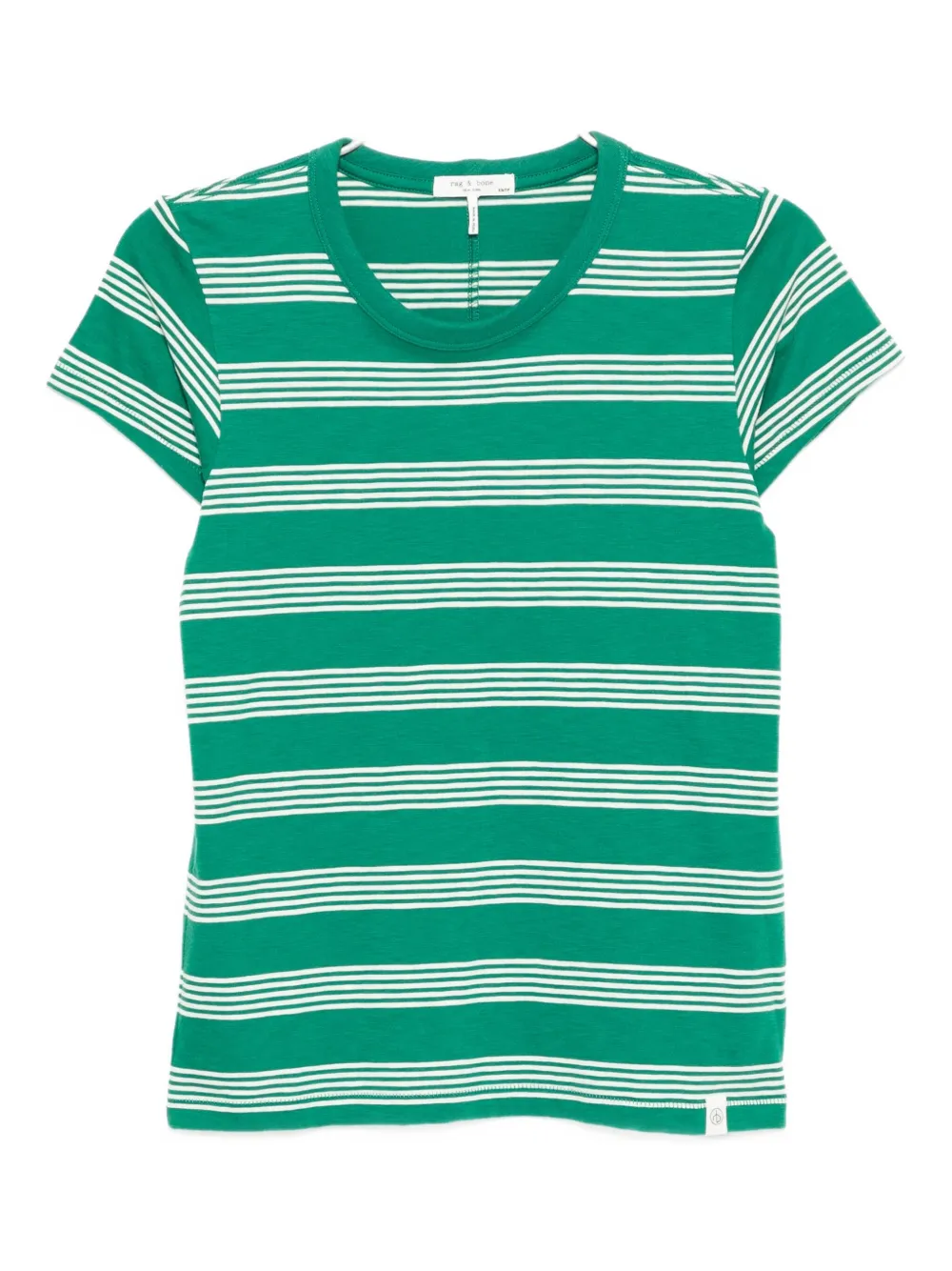 rag & bone The Slub stripe T-shirt | Green | Image 1