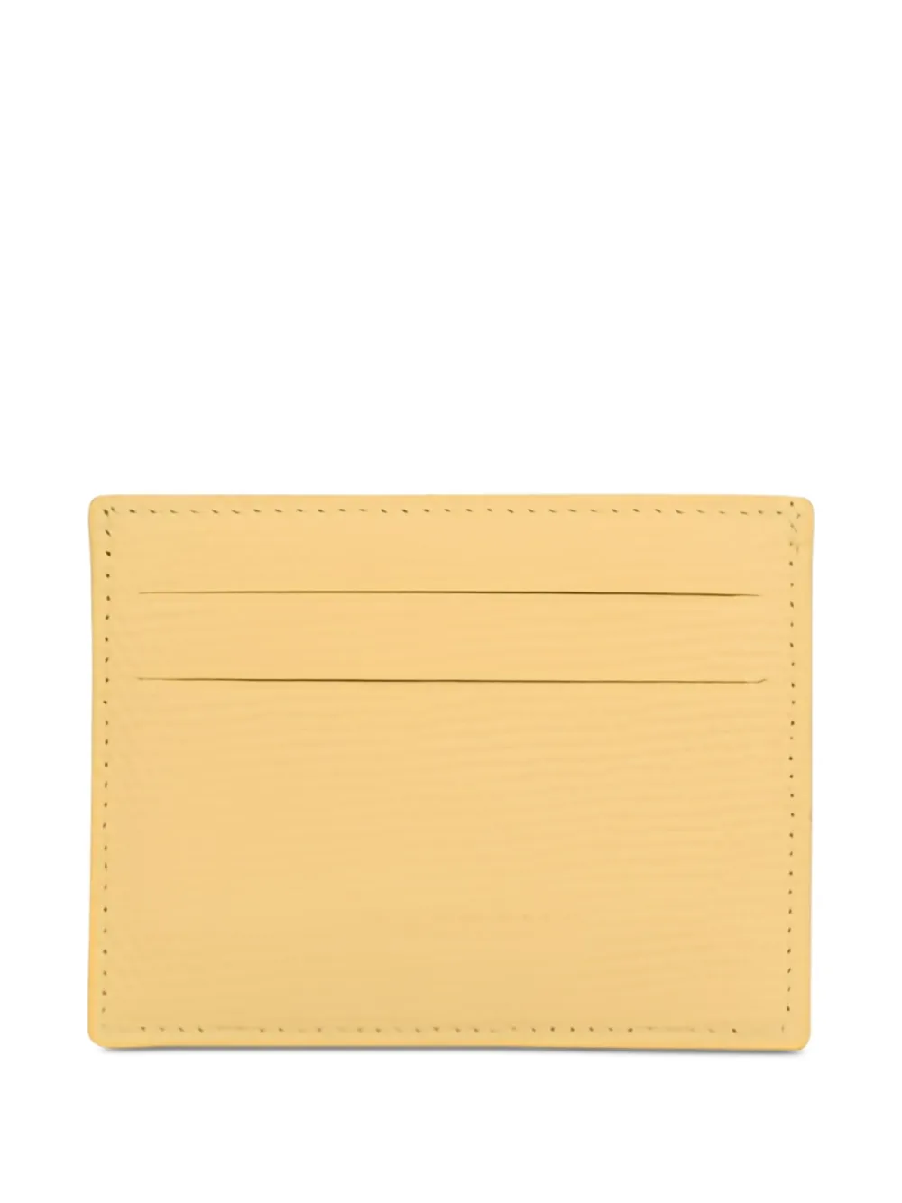 Longchamp Abito Textured Leather Cardholder In Yellow