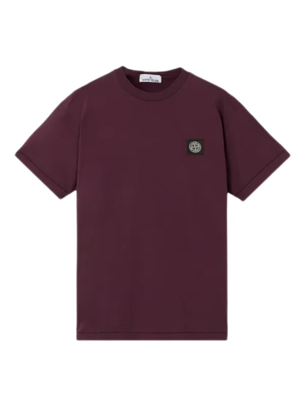 stone island 赤紫色 Stone Island Compass 贴花T恤| 紫色| FARFETCH CN