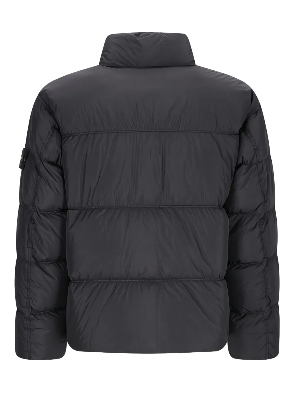 Stone Island Donsjack met Compass-logopatch Zwart